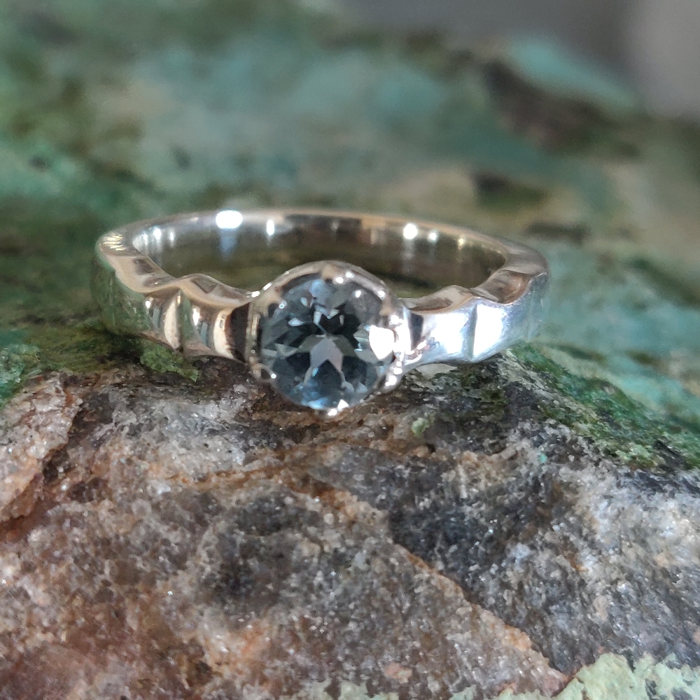 Blue Topaz Sterling Silver Ring